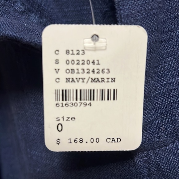 Free People Straight Leg Trouser Navy Blue Size 0 Womens Small - Picture 7 of 15